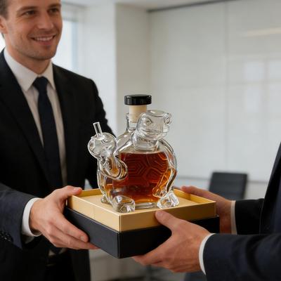 350ML Whiskey Bottle Glass Clear Turtle Home Decor Animal Liquor Bottles Glass Decanter Whiskey Decanter Bar Decor Gifts
