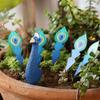 Splicing Design Garden Peacock Stakes Detachable Resin Peacock Figurine  Backyard