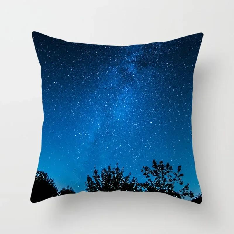 

Наволочка с принтом небесного пейзажа, украшение для дивана в гостиной, кровать, дом, наволочка для подушки 66x66cm бордовый