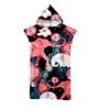 Hooded Bath Towel Robe Poncho Swimming Beach Towel Surf Man Lady Fast Quick Dry Bathrobe Beachwear-Floral Elephant Owl Pattern