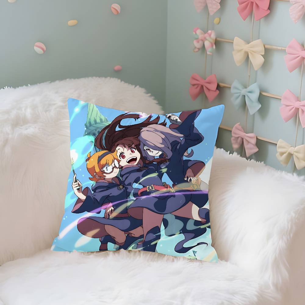 Little Witch Academia Kuddfodral Kudde Nordic Vintage Stil Kuddfodral Hem Vardagsrum Soffa Soffa Sittplats