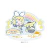 Piapro Characters x Sanrio Characters 08 Kagamine Rin x Pompompurin [Collaboration Illustration] Acrylic Stand Plate