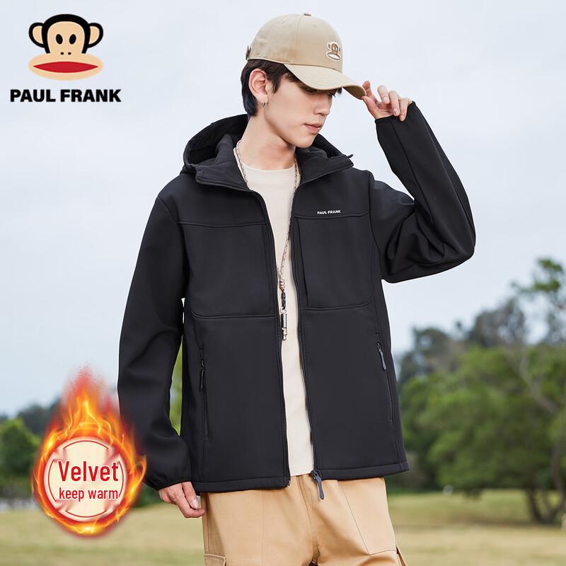 Paul Frank Men s Winter Fleece-Lined Hooded Softshell Jacket M