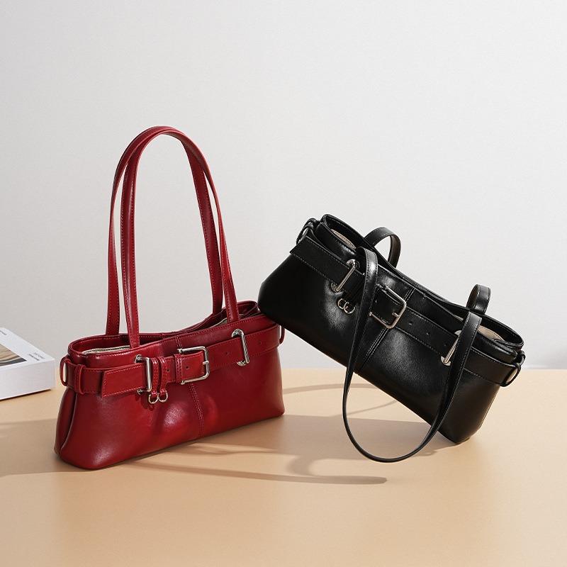 Baguette Bag Portable Crossbody Shoulder Bag Women's Bag Leather Light Luxury High-end Shoulder Women's Armpit Bag