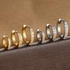3PCS 6/8/10mm Round Circle Stainless Steel Zircon Huggie Hoop Earrings Set for Women Tiny Unisex Rock Earring Piercing Jewelry