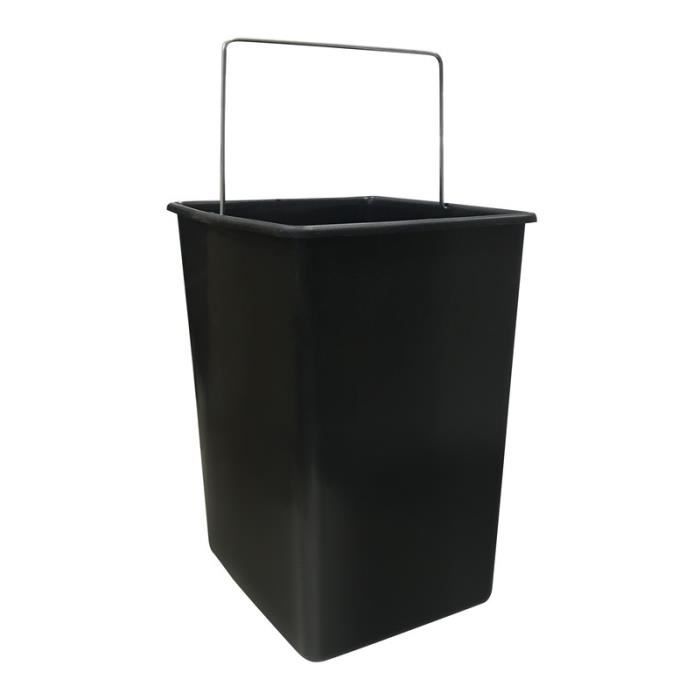 Arregui cbz00422 seau en plastique pour arregui basic, arregui top et arregui confort, 17l, avec poignée en métal, noir