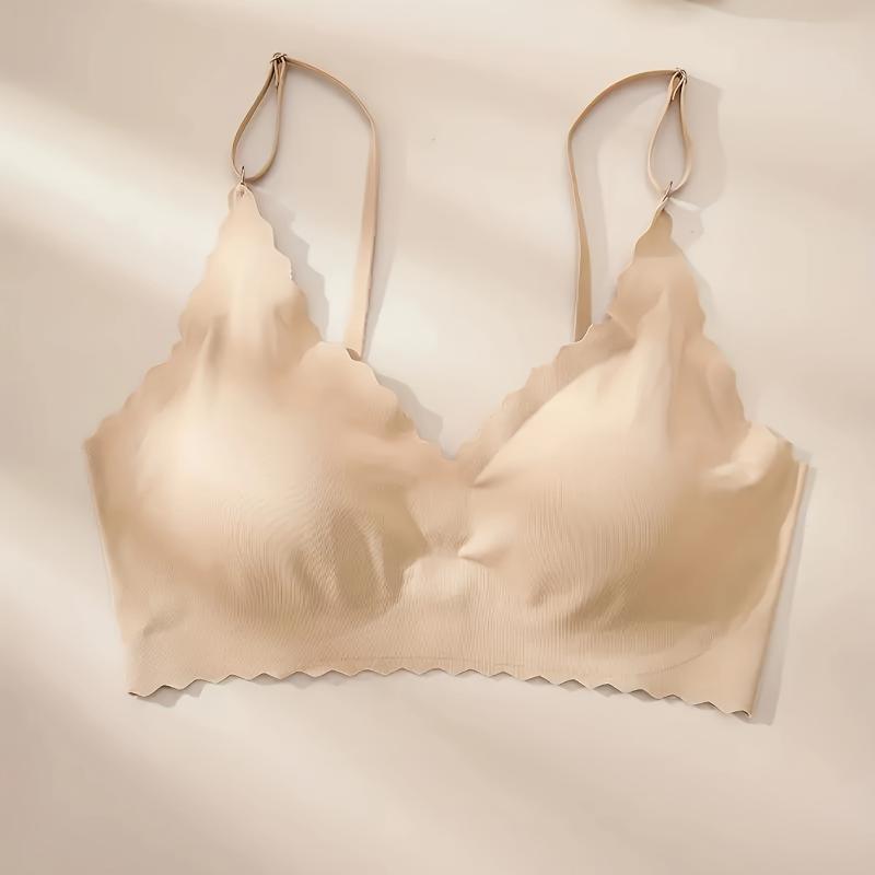 XXL Women's Wave Edge Seamless Bra Wireless Push-Up Bra Sports Yoga Tank Tops S-2XL