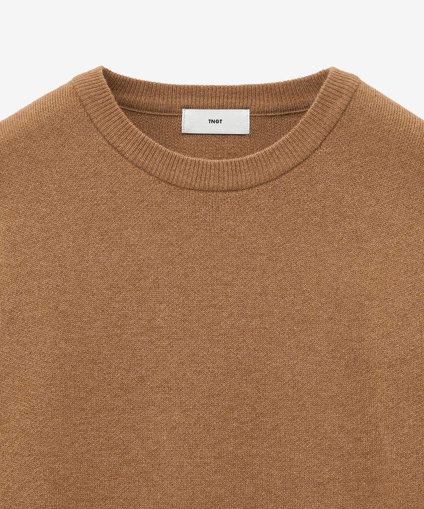 Tienjiti Wool Blended Round Neck Sweater (Camel) Tnsw5F105Cm