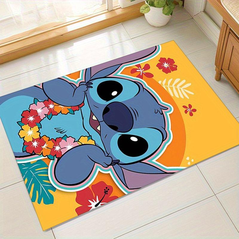 

1pc. Stitch Hawaiian Flower Outdoor Rug - Cute Home Decor Carpet for Office Chair, Gift Ideaz0410139 60cm by 90cm