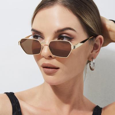 New Fashion Square Metal Frame Sunglasses Women Luxury Brand UV400 Protection Female Sun Glasses