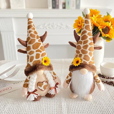 Zhongran Cow Doll Ornament Sunflower Rudolph Faceless Doll Couple Decorative Doll Props