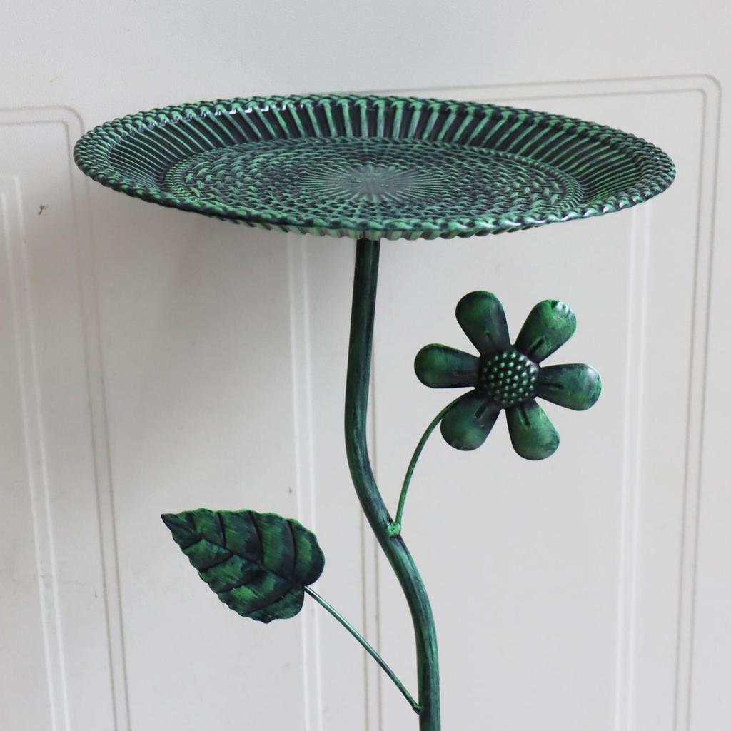 Bird Bath Bowl Easy to Install Drinking Sturdy Feeding Station Decoration Iron Birdfeeder for Garden Balcony Outdoor Porch Fence