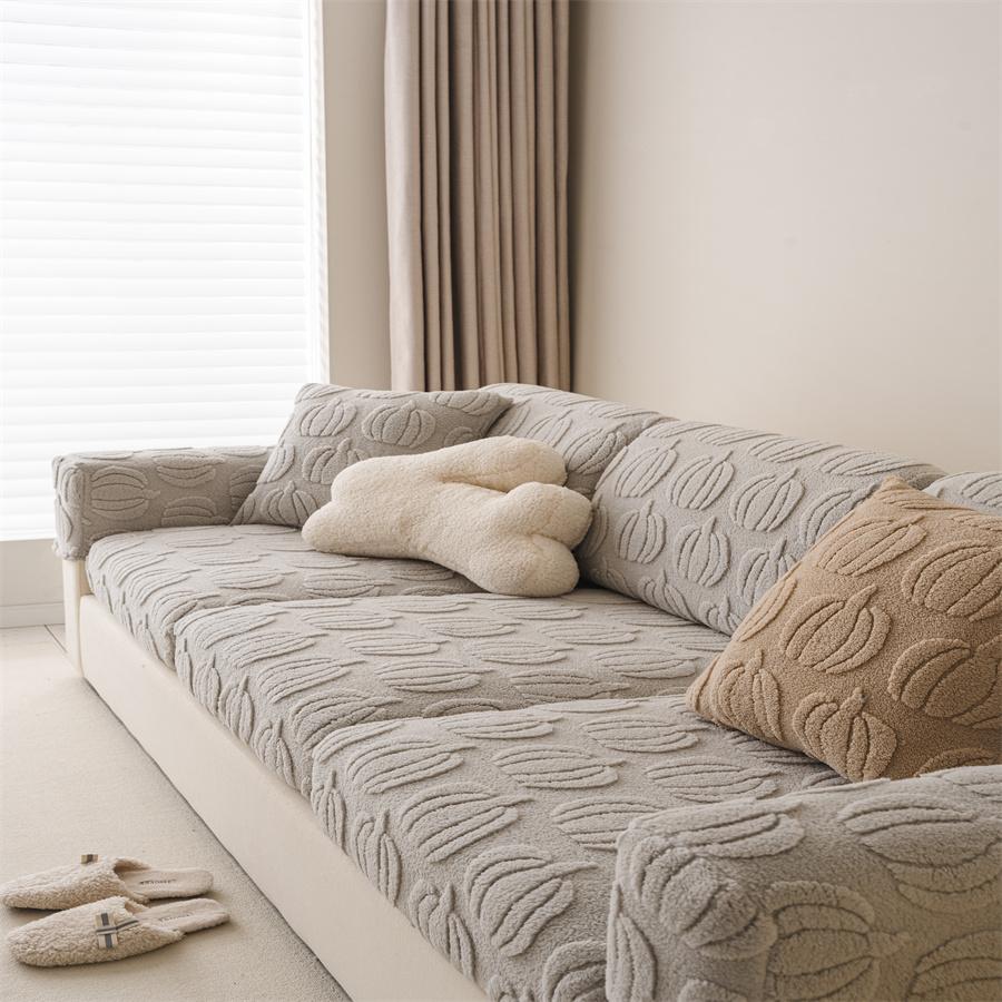 

Чехол для дивана из жаккардового бархата, простой универсальный чехол, все включено, универсальный чехол для дивана с защитой от царапин от кошек, на четыре сезона Back Cover