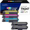Compatible TN247 TN243 Toner Cartridge for Brother - Pack of 5 - Black, Cyan, Yellow, Magenta