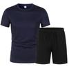 Fashion Jogging Mesh Set Running Training Sports Casual Shorts T-shirt 2-piece