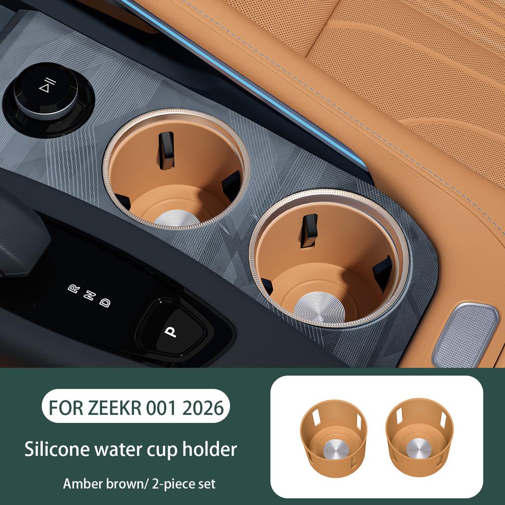 Cup holder For ZEEKR 001 2026 Central control silicone glue cup cover Stable water cup Car accessories