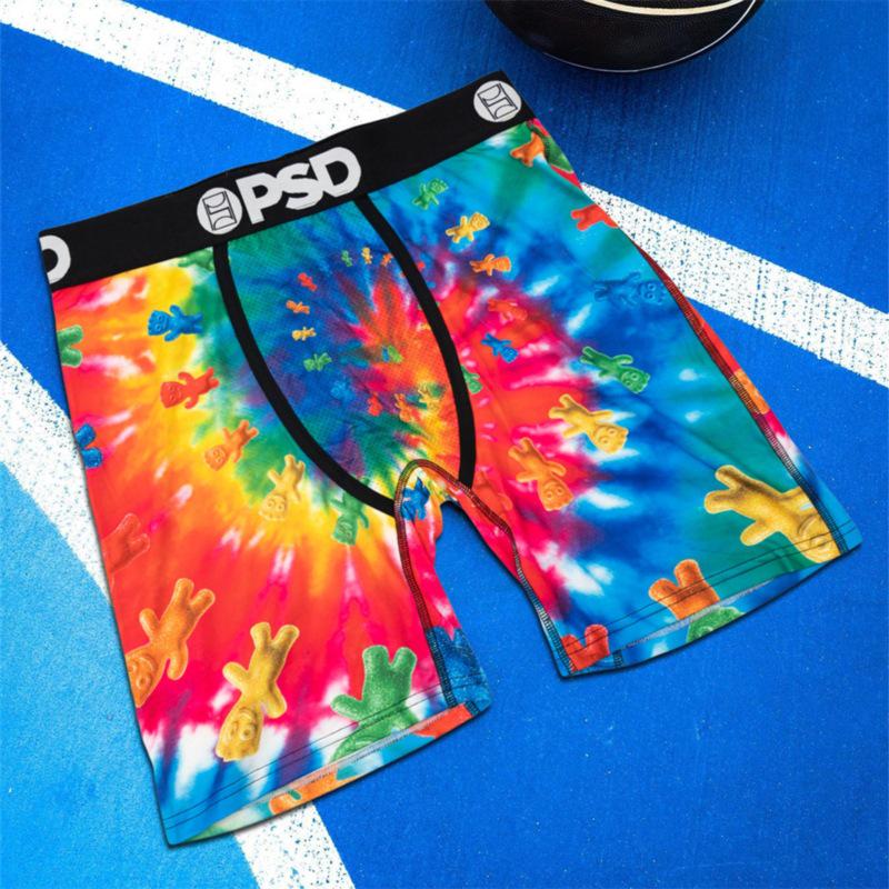 PSD Boxer Briefs Estampados Cómodos de Secado Rápido para Hombre de Línea Larga de Tiro Medio