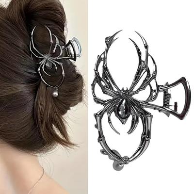 Halloween Spinnen Haarspangen-Metall Gothic Legierung Haarspangen Rutschfest Terror Spinne Starker Halt Haar Kieferklemmen Punk Catch Klemmen