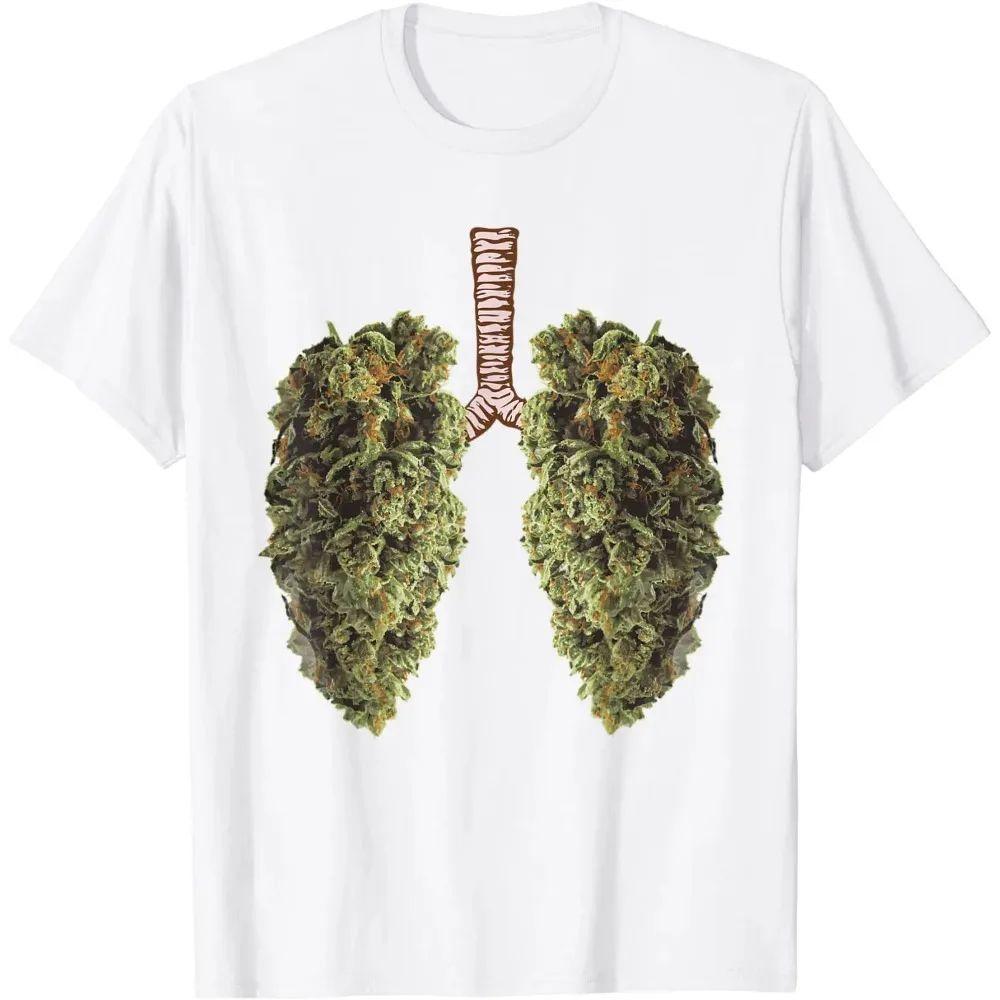 Funny Weed Lung Bud T-Shirt - THC Lung TShirt T-Shirt Student T-shirts Tees Printed