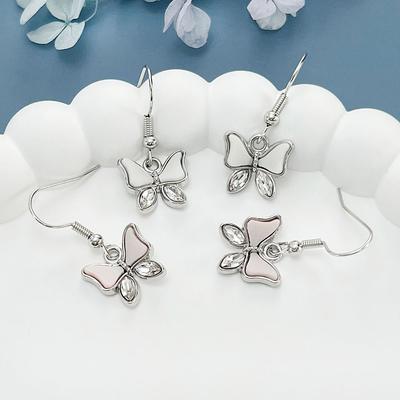 SIMJOO Colorful Butterfly Earrings for Women with Superior Sense of Simple Temperament Earrings