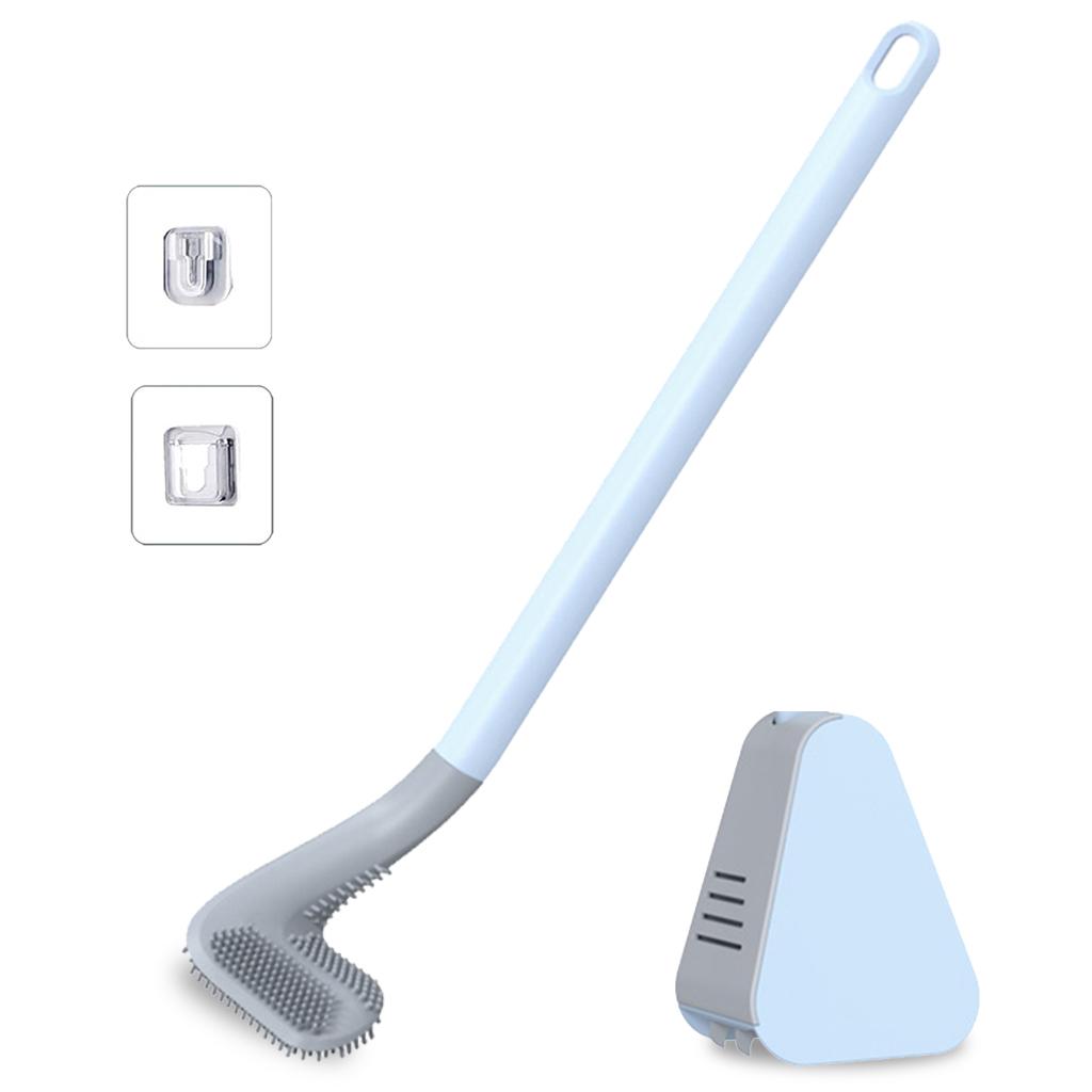 Home Golf Toilet Brush and Holder Wall Mounted Cleaning Brush Bendable Brush for Head for Cleaning Bathroom Floor Tub Ti