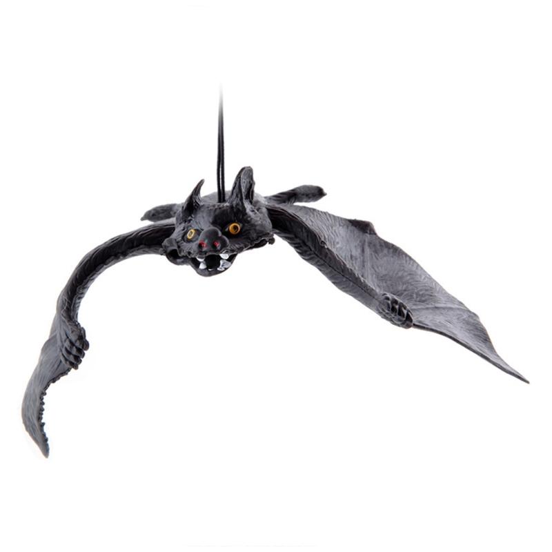 4Pcs Scary Realistic Bat Hanging Ornament Wall Hanging Decorations For Garden Window Display Halloween Celebration