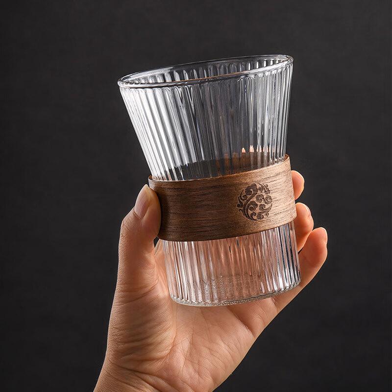 CLITON Japanese Style Glass Coffee & Tea Cups