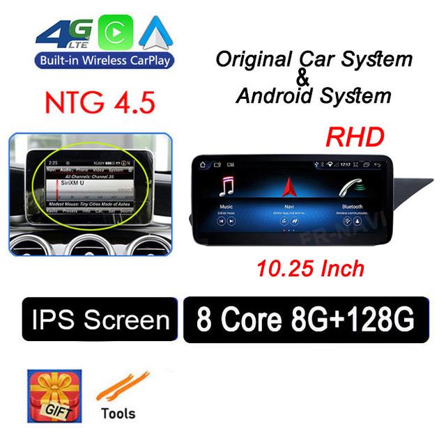 RHD 10.25" For Mercedes Benz E Class W212 2009 - 2015 Head Unit Android 14 Car Raido GPS Navigation Multimedia Player Video