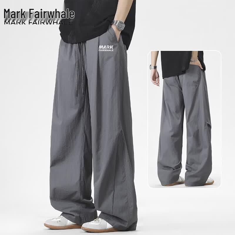 Mark Fairwhale Men s Ice Silk Wide-Leg Sports Pants L
