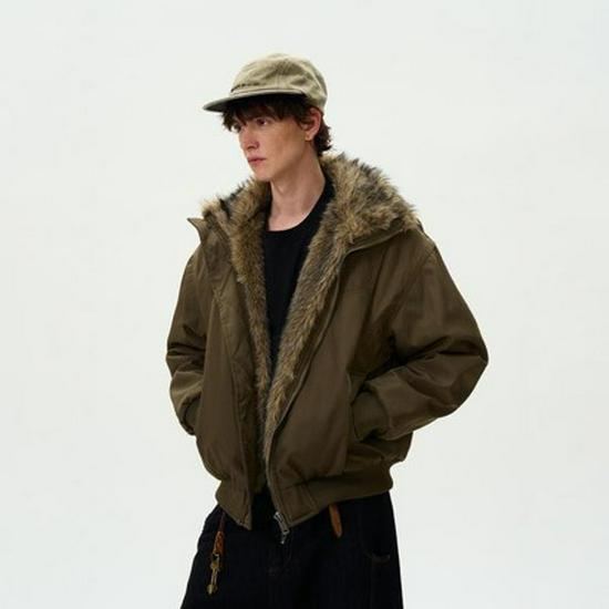 2024 Unisex American Retro Mountain Eagle Padded Winter Jacket - Loose, Casual & High-End Extra Large