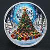 Monete Commemorative Albero di Natale, Regali di Natale, Alto Rilievo, Placcate Oro e Argento, Medaglie Commemorative, Monete Artigianali