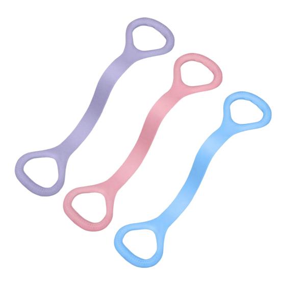 Silicone Figure 8 Resistance Band Anti-slip Men Women Arm Shoulder Stretch Strength Training Exercise Elastic Strap Fitness Tension Rope