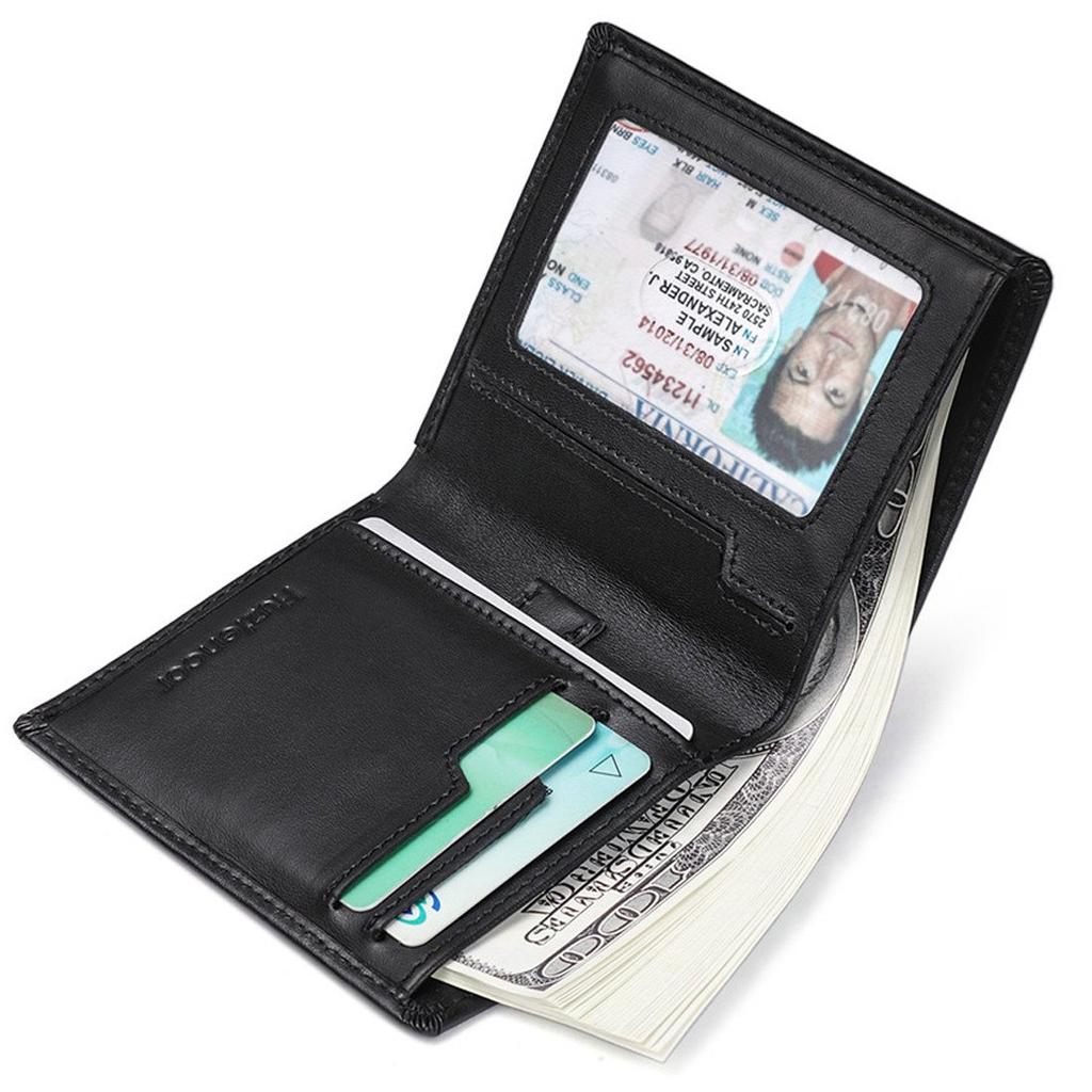 Huztencor Bifold Wallet for Men and Slim Bifold Card Holds 11 Large Coin RFID Black Women, Wallet, Anti-Magnetic, Case, Cards, Capacity, Popular,