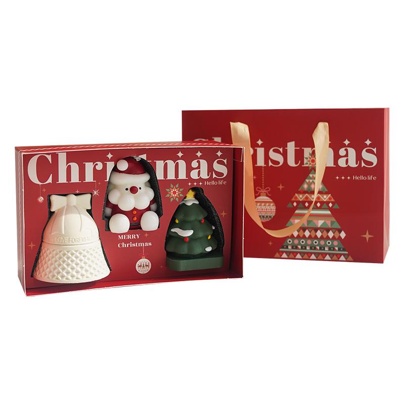 Christmas Scented Candle Set: Handmade Fragrance Ornaments for Festive Atmosphere and Gift-Giving