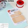 1/2pcs Creative Bandage Shaped Sticky Notes,Capable of Writing Labels and Self-adhesive Markings, Available in 3 Different Sizes