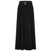 MO&Co. High Waist Pleated Slit Long Skirt with Belt