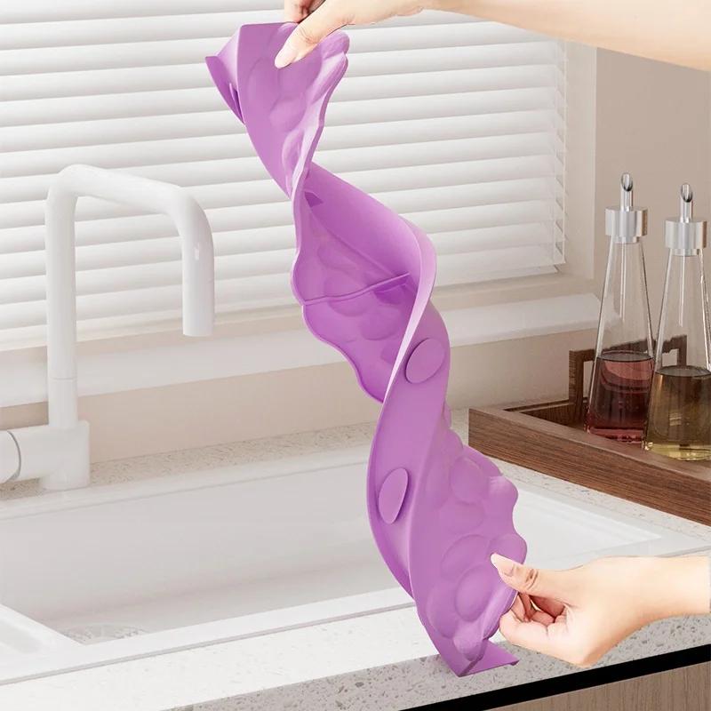 1pc Silicone Splash Guard Sink & Shower - Heavy-Duty Splash Barrier, Non-Slip Dishwasher Splash Deflector,Bathtub Splash Stopper