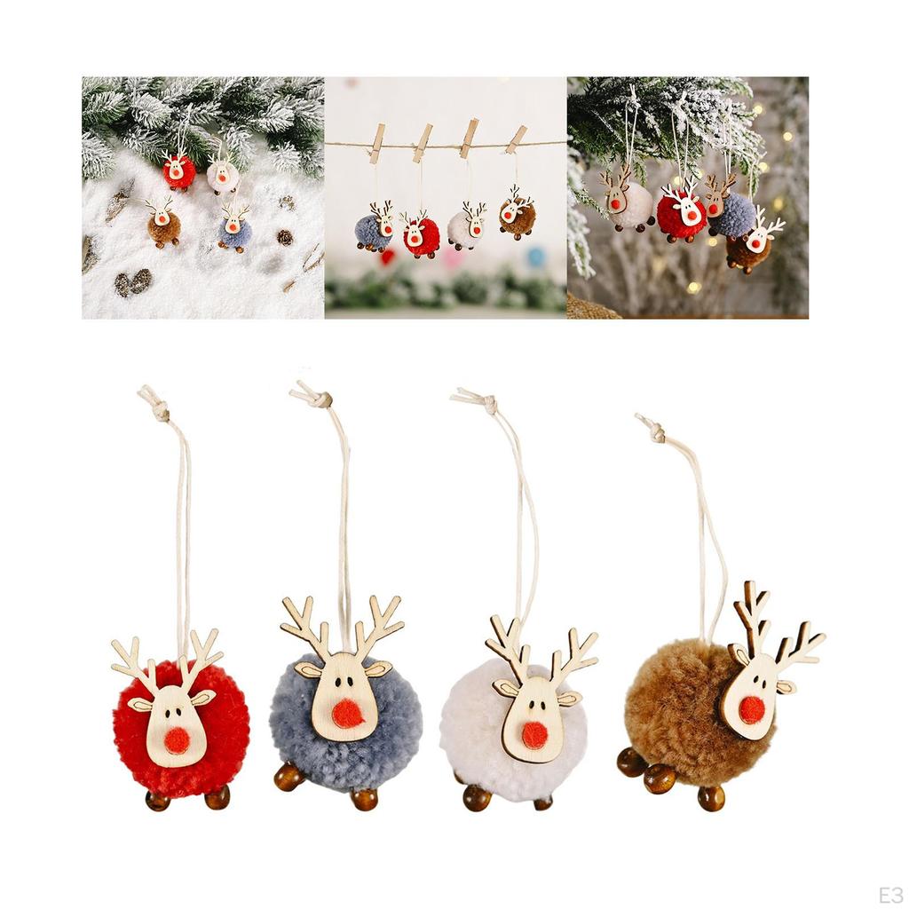 Christmas Figurines Decoration Elk Deer Doll for Year's Garden