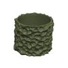 Vaso per Piante con Motivo ad Onda Stampato 3D, Fioriera Bianca Opaca per Succulente, Stampaggio Integrato Liscio Vaso Decorativo per Casa Scrivania Libreria Living