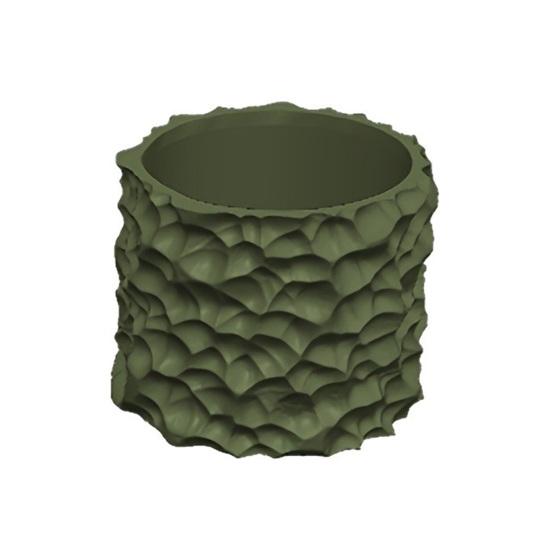 Vaso per Piante con Motivo ad Onda Stampato 3D, Fioriera Bianca Opaca per Succulente, Stampaggio Integrato Liscio Vaso Decorativo per Casa Scrivania Libreria Living