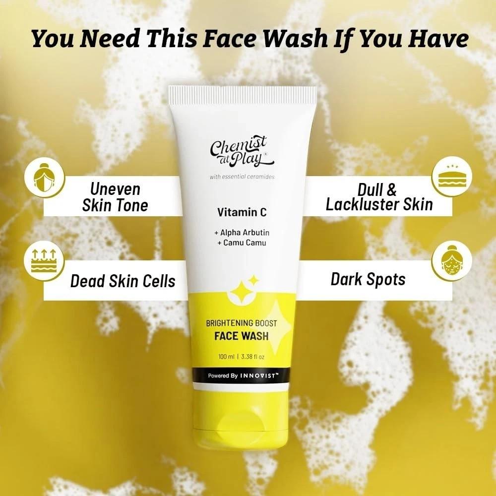 Chemist At Play Exfoliating Body Wash 236ml Vitamin C Facewash 100 Ml