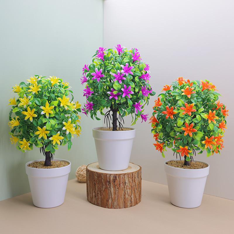 Murraya Plastic Exotica Artificial Flower Potted Plant For Interior Decor