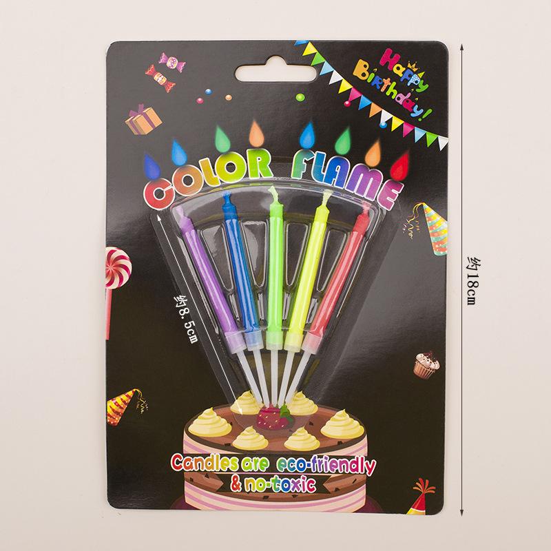 Multicolour Flame Candles Colorful 6/12pcs/pack Wedding Party Birthday Cake Candles Decoration Party Supplies for Children Kids