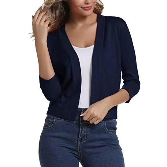GMXIA Women's Vintage Casual Plaid Print Autumn Spring Long Sleeve V-Neck Jackets & Coats