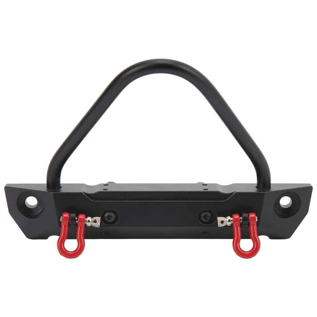 RC Car Front Bumper Aluminium Alloy Front Bumper with Lamp for AXIAL SCX10 90046 90047 1 10 RC Crawler Car Black