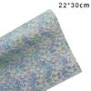 22x30cm/ Sheet Faux Leather Rainbow Chunky Glitter Fabric For Handmade Coin Purse Bag Diy Bows Hair Accessories Craft Material