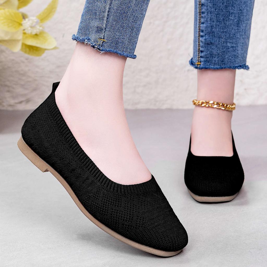 Ladies' Casual Fashionable and Versatile Spring New Flat Bottomed Cloth Shoes Soft Soled Casual Shoes One Foot Women's Shoes