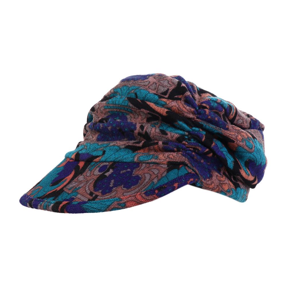 Aged and Elderly Cap Girls Cap Floral Print Baseball Cap Women Hat Ethnic Style Cap Peaked Cap