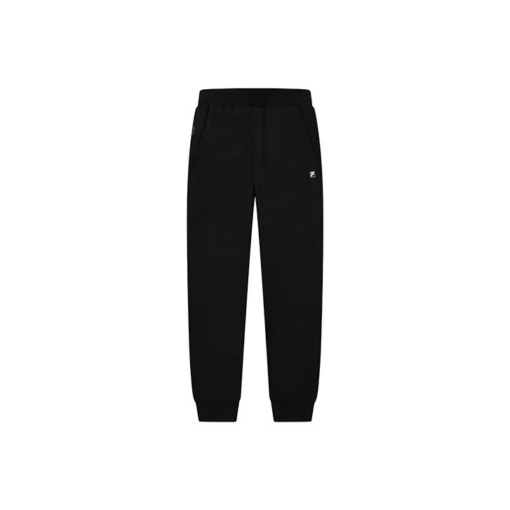 FILA Solid Color Cuffed Casual Knitted Sports Pants Men bottoms Black F11M132656F-BK XL