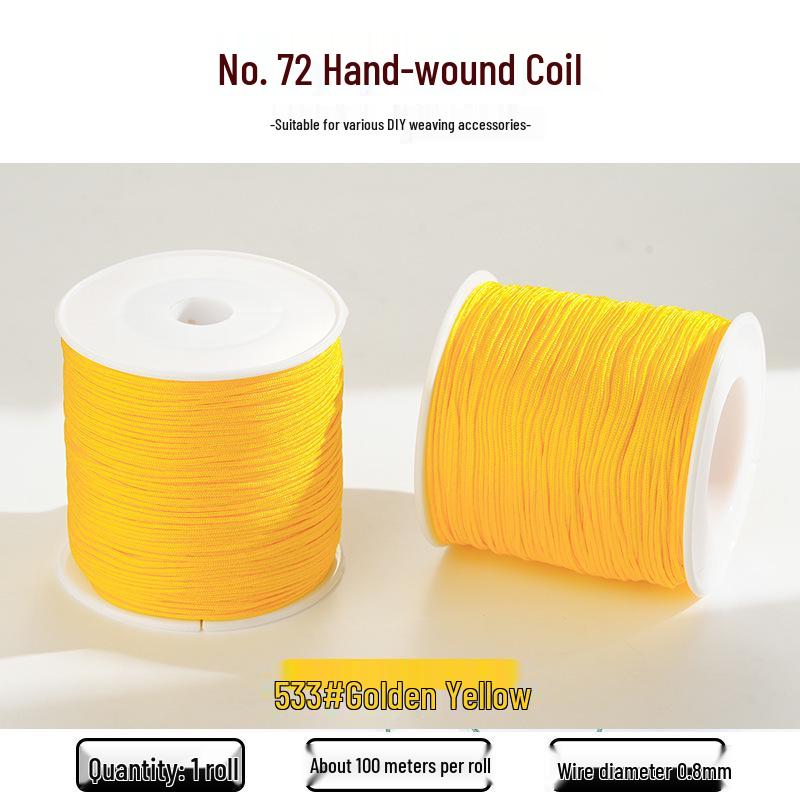 Mehrfarbig Nein. 72 Handgeflochtenes Perlenkordel-Set - Strapazierfähiges Knoten- & Armbandmaterial